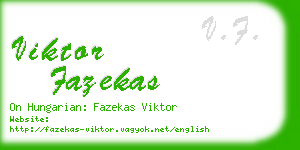 viktor fazekas business card